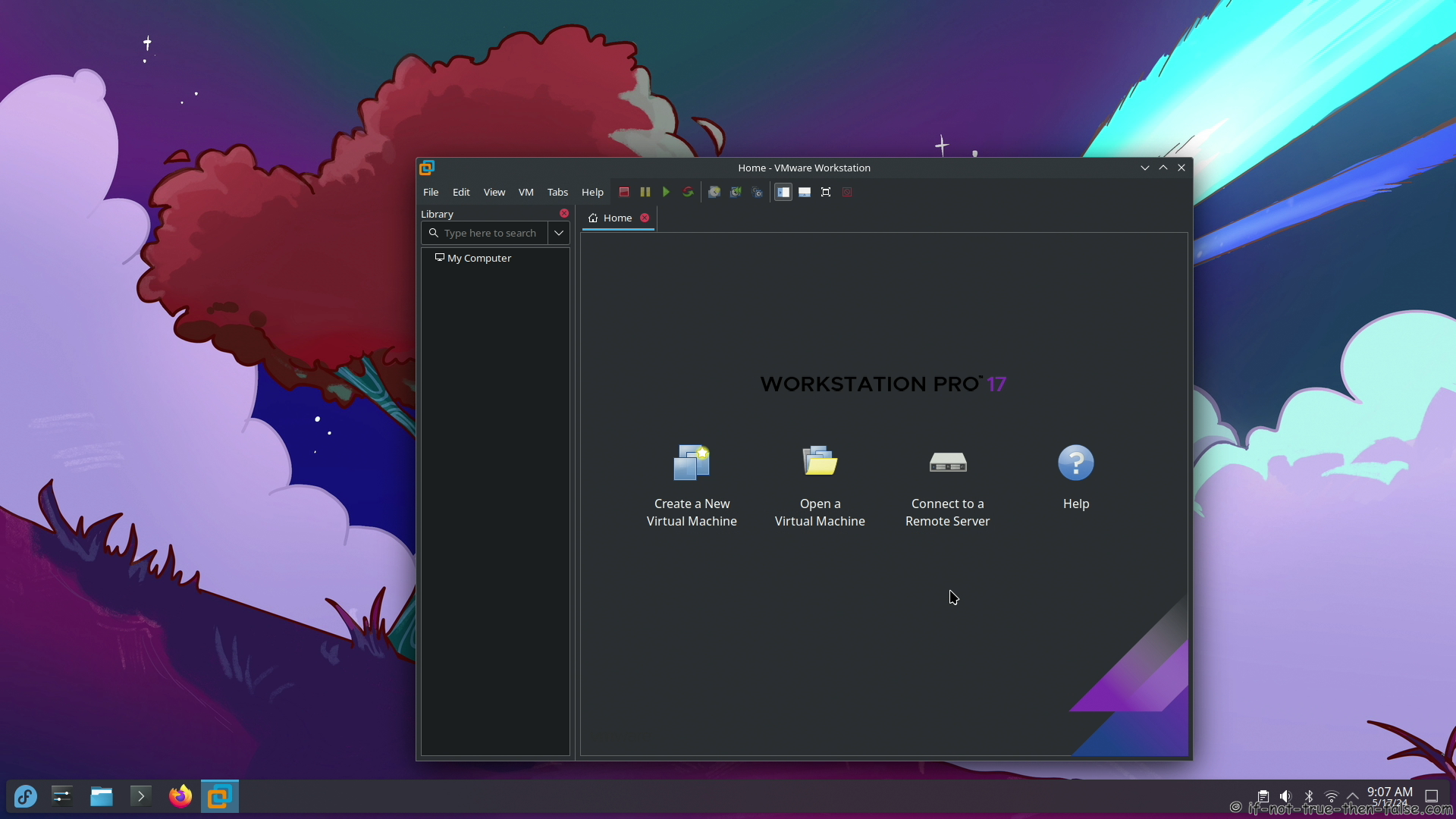 在 Fedora 40 上运行的 VMware Workstation Pro 17.6.0